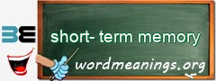 WordMeaning blackboard for short-term memory